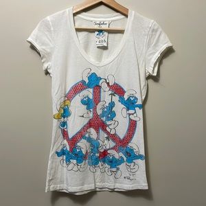 ZARA Peace Smurf T-shirt